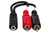 Hosa YMR-197 - Stereo Breakout 3.5 mm TRSF to Dual RCA