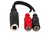 Hosa YPR-257 - Stereo Breakout 1/4 in TRSF to Dual RCA