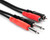 Hosa CPR-206 - Dual 1/4" TS to Dual RCA Stereo Interconnect Cable 19.7 ft