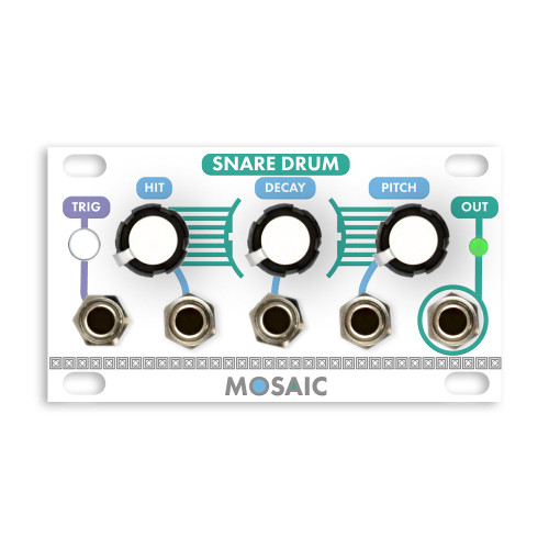 Mosaic 1U Snare Drum (White) Three Wave Music