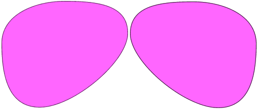 Single Vision Pink 2 Glass Lenses 