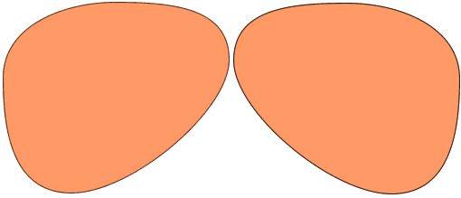 Single Vision Tan Glass Lenses 