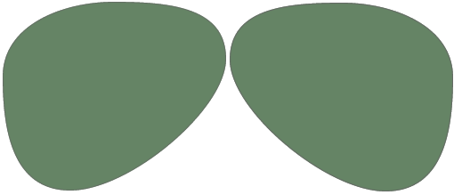 Single Vision Green 2 Glass Lenses 