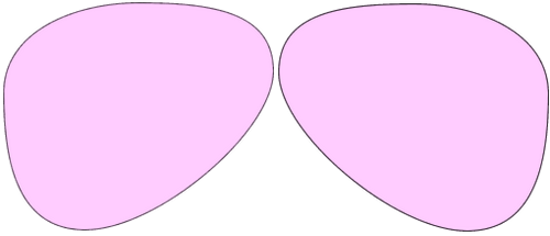 Single Vision Pink 1 Glass Lenses 