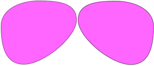 Single Vision Pink 2 Glass Lenses 