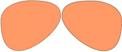 Single Vision Tan Glass Lenses 