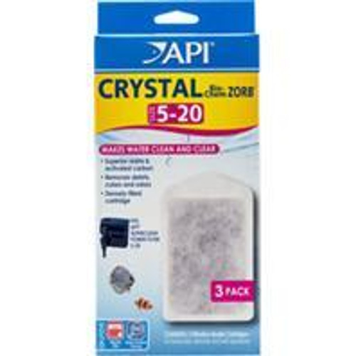 Mars Fishcare North Amer-Crystal Bio-chem Zorb Filter Replacement Cartridge Size 5-20/3pack