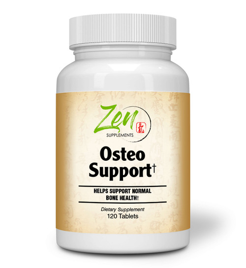 Zen Supplements - Osteo Support with Calcium 1200 mg, Ostivone™ 200 mg, Soy Isoflavones 250 mg, Plus Minerals and Herbs 120-Tabs