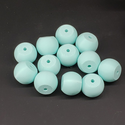 Mint Green Plastic Bead 20x15mm Bubble