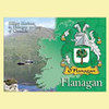 Flanagan  Coat of Arms Irish Family Name Fridge Magnets Set of 2