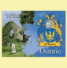 Dunne  Coat of Arms Irish Family Name Fridge Magnets Set of 2