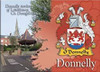 Donnelly Coat of Arms Irish Family Name Fridge Magnets Set of 2