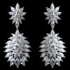 Leaf Burst Marquise Cubic Zirconia Sterling Silver Earrings Leaf Burst Marquise Cubic Zirconia Sterling Silver Earrings