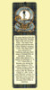 MacLellan Clan Badge Clan MacLellan Tartan Laminated Bookmark