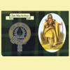 MacArthur Clan Crest Tartan History MacArthur Clan Badge Postcard