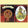 MacIver Clan Crest Tartan History MacIver Clan Badge Postcards Set of 2