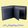 Patriot Modern Tartan Fabric Navy Leather Mens Wallet