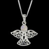 Birthstone Celtic Angel June Stone Sterling Silver Pendant