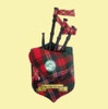 MacDougall Clan Tartan Musical Bagpipe Fridge Magnets Set of 2