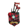 MacDougall Clan Tartan Musical Bagpipe Fridge Magnets Set of 3