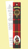 Cameron Clan Tartan Cameron History Bookmarks Pack of 10