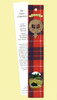 Hamilton Clan Tartan Hamilton History Bookmarks Set of 5