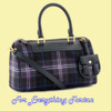 Scotland Forever Modern Tartan Fabric Leather Small Ladies Handbag