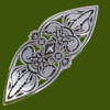 Fleur De Lis Double Leaf Shaped Stylish Pewter Hair Slide Fleur De Lis Double Leaf Shaped Stylish Pewter Hair Slide
