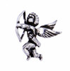 Cherub Lovers Symbol Antiqued Small Stylish Pewter Brooch