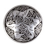 Inverurie Horses Embossed Round Antiqued Stylish Pewter Brooch