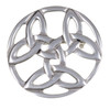 Endless Celtic Open Knotwork Round Antiqued Stylish Pewter Brooch