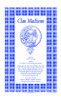 MacEwan Clan Scottish Blue White Cotton Printed Tea Towel