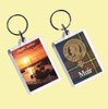 Muir Clan Badge Tartan Family Name Acryllic Key Ring Set of 3