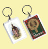 Menzies Clan Badge Tartan Family Name Acryllic Key Ring Set of 5