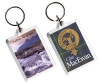 MacEwan Clan Badge Tartan Family Name Acryllic Key Ring Set of 3