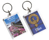 Elliot Clan Badge Tartan Family Name Acryllic Key Ring Set of 5