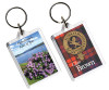 Brown Clan Badge Tartan Family Name Acryllic Key Ring Set of 3 Brown Clan Badge Tartan Family Name Acryllic Key Ring Set of 3