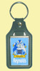 Reynolds Coat of Arms English Family Name Leather Key Ring Set of 2