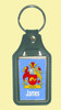James Coat of Arms English Family Name Leather Key Ring Set of 4 James Coat of Arms English Family Name Leather Key Ring Set of 4