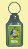 Holmes Coat of Arms English Family Name Leather Key Ring Set of 2