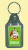 Chapman Coat of Arms English Family Name Leather Key Ring Set of 4