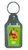 Carr Coat of Arms English Family Name Leather Key Ring Set of 2