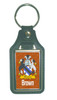 Brown Coat of Arms English Family Name Leather Key Ring Set of 4