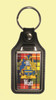 Watt Coat of Arms Tartan Scottish Family Name Leather Key Ring Set of 2
