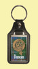Duncan Clan Badge Tartan Scottish Family Name Leather Key Ring Set of 2
