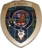 Allison Clan Crest Tartan 7 x 8 Woodcarver Wooden Wall Plaque 