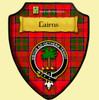 Cairns Red Tartan Crest Wooden Wall Plaque Shield