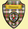 Denniston Dress Modern Tartan Crest Wooden Wall Plaque Shield