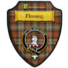 Fleming Weathered Tartan Crest Wooden Wall Plaque Shield