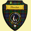 Fletcher Modern Tartan Crest Wooden Wall Plaque Shield